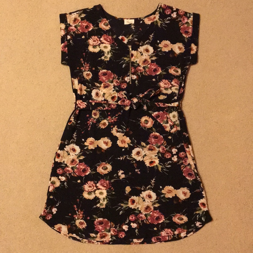 Black floral dress